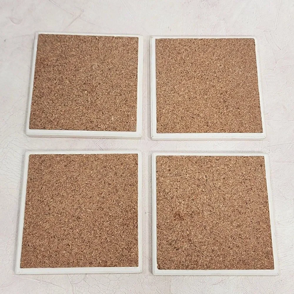 Vintage‎ Flower Themed Coasters Spring Decor Cork Backed